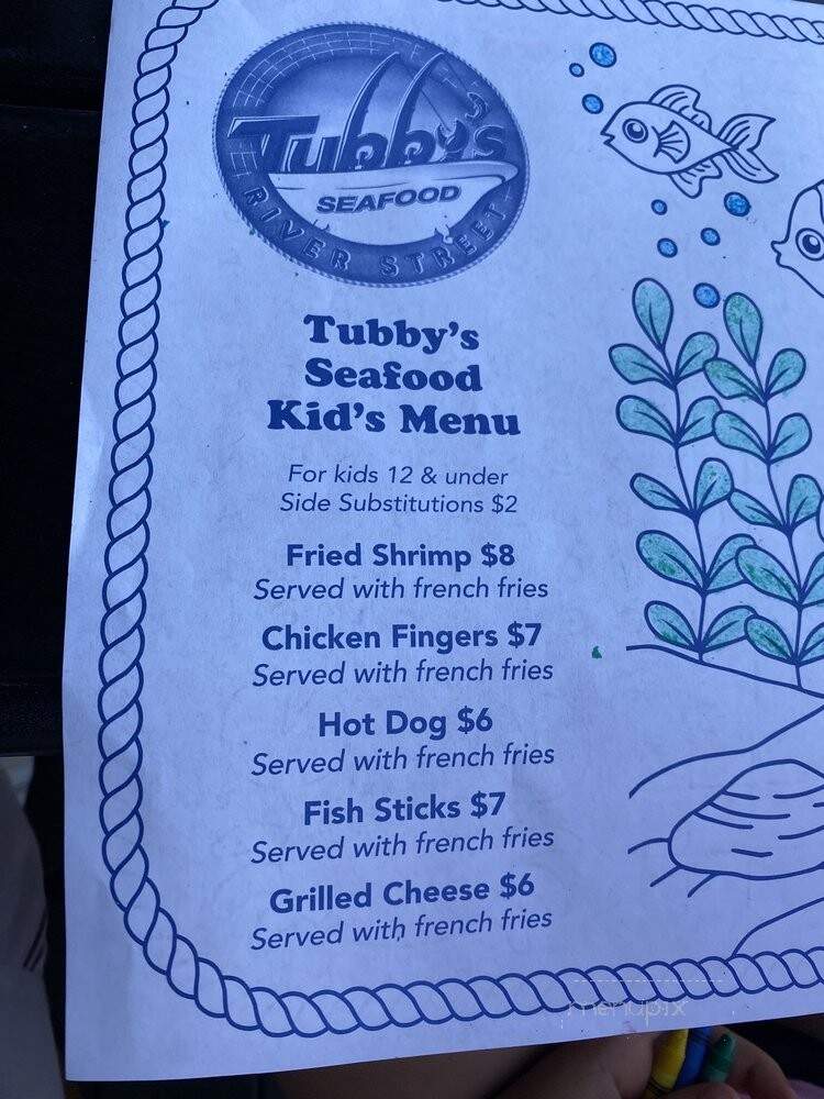 Tubby's Tank House - Savannah, GA menu_pic