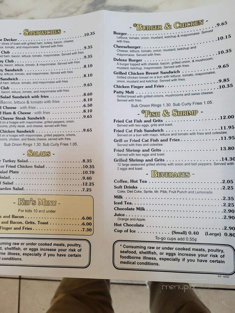 Breakfast Place - Savannah, GA menu_pic