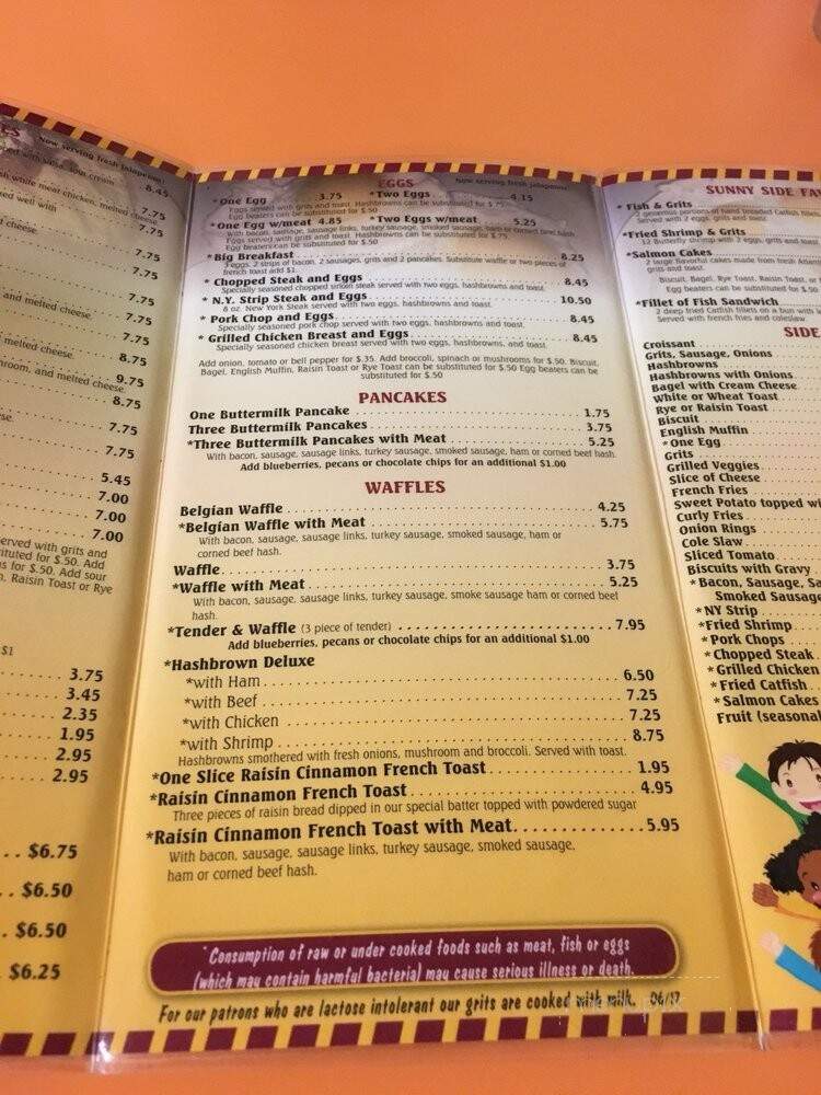 Sunnyside Up - Savannah, GA menu_pic