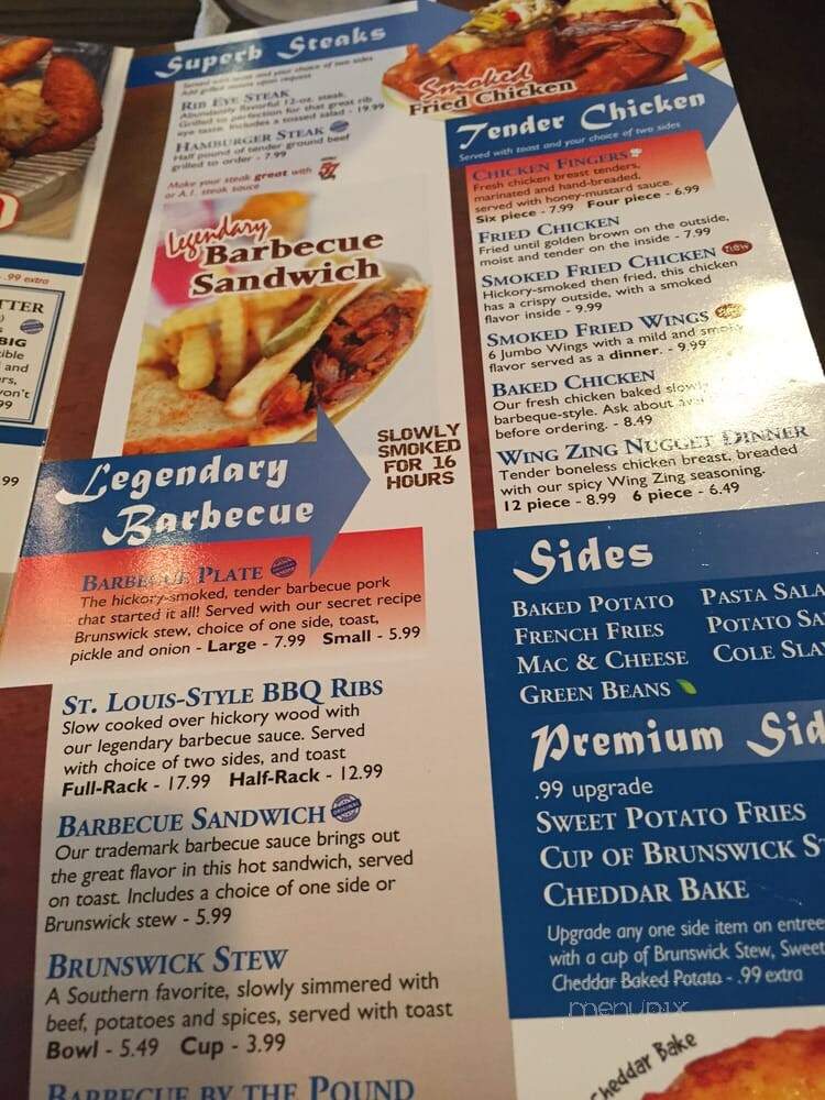 Carey Hilliard's Restaurant - Savannah, GA menu_pic