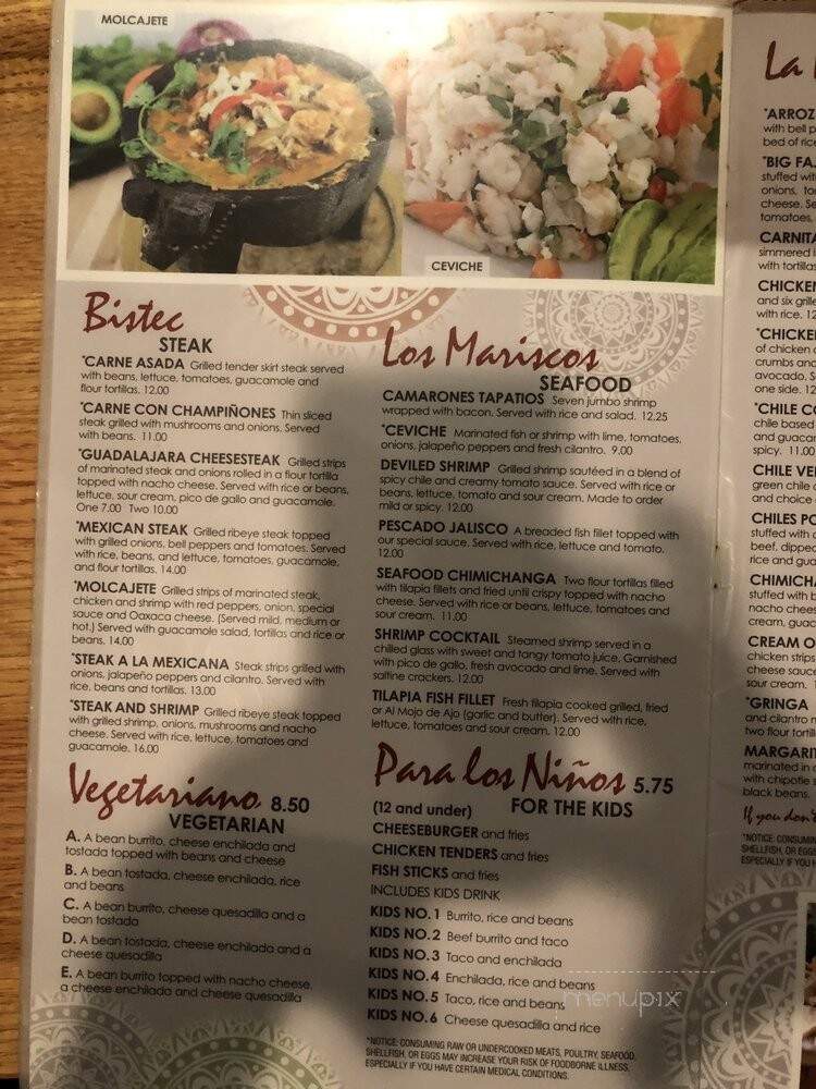 Jalapenos Mexican Restaurant - Savannah, GA menu_pic