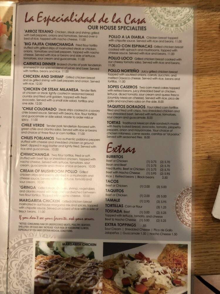 Jalapenos Mexican Restaurant - Savannah, GA menu_pic