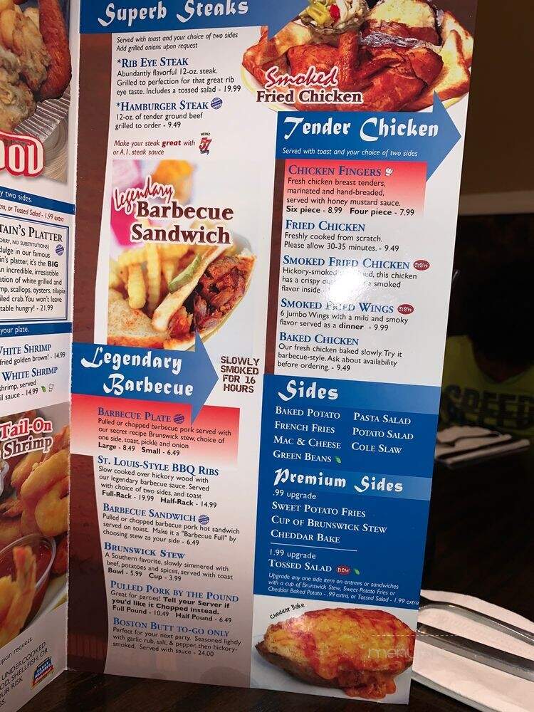 Carey Hilliard's Restaurant - Savannah, GA menu_pic