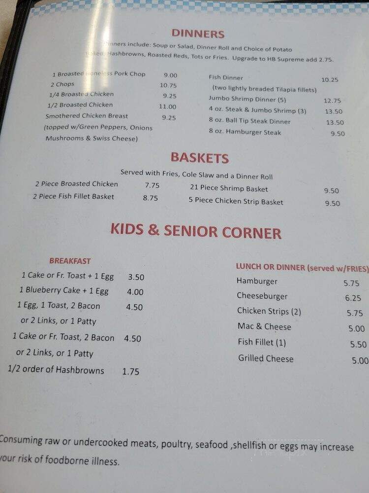 Kozy Kitchen - Pine City, MN menu_pic