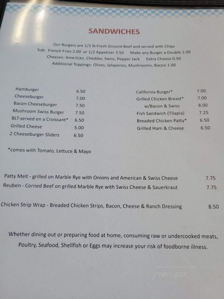 Kozy Kitchen - Pine City, MN menu_pic