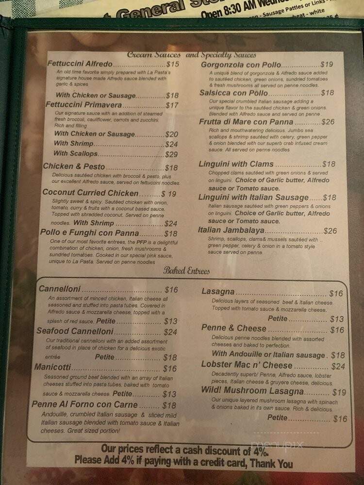 La Pasta Eatery - Park Rapids, MN