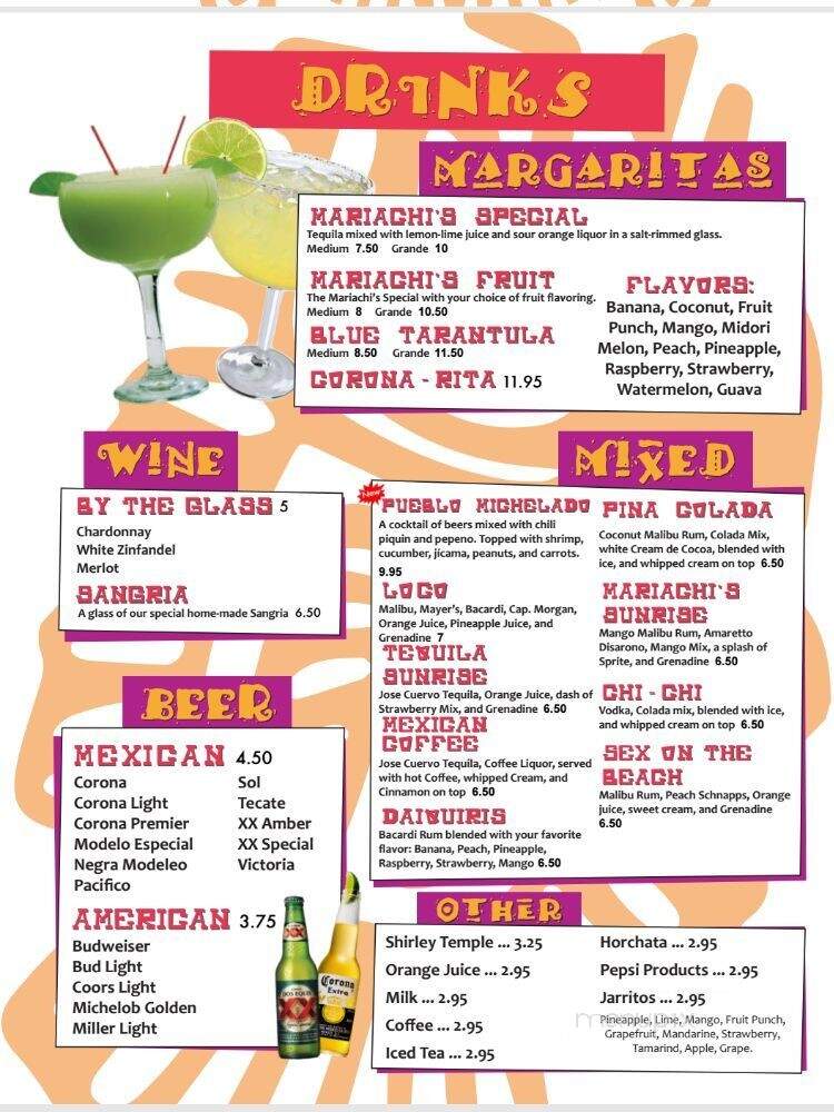 Mariachi Fiesta Restaurant - Hutchinson, MN menu_pic