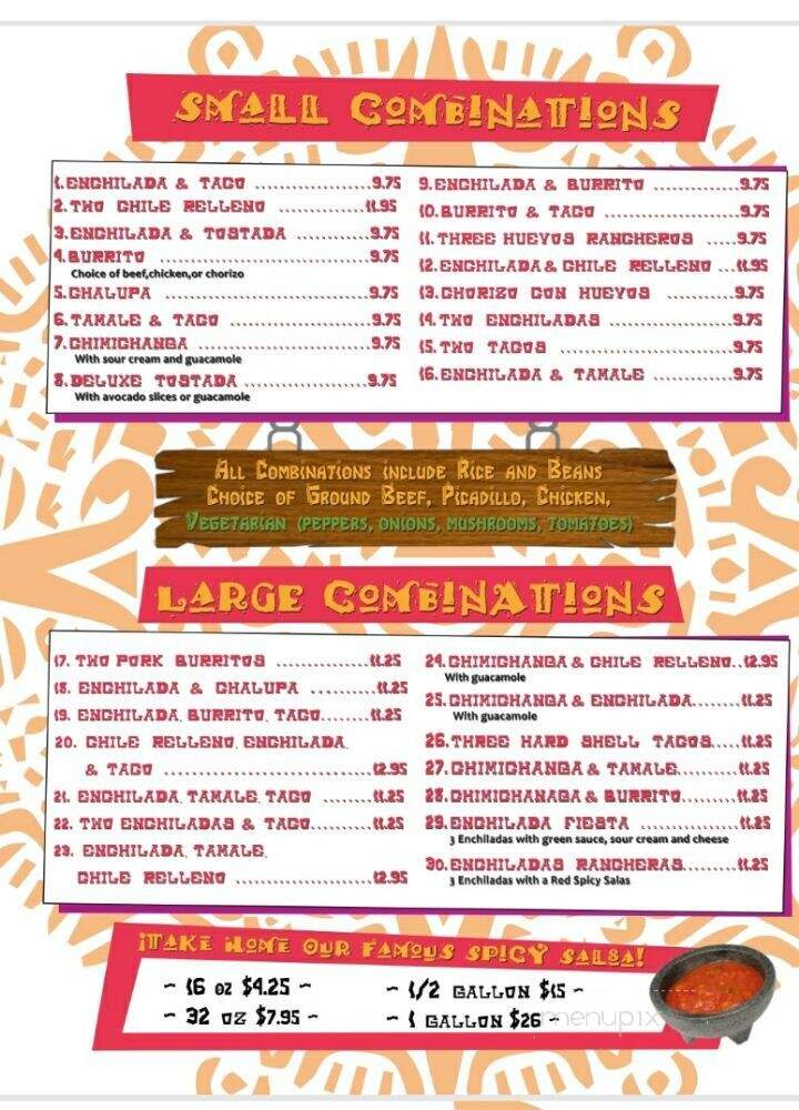 Mariachi Fiesta Restaurant - Hutchinson, MN menu_pic