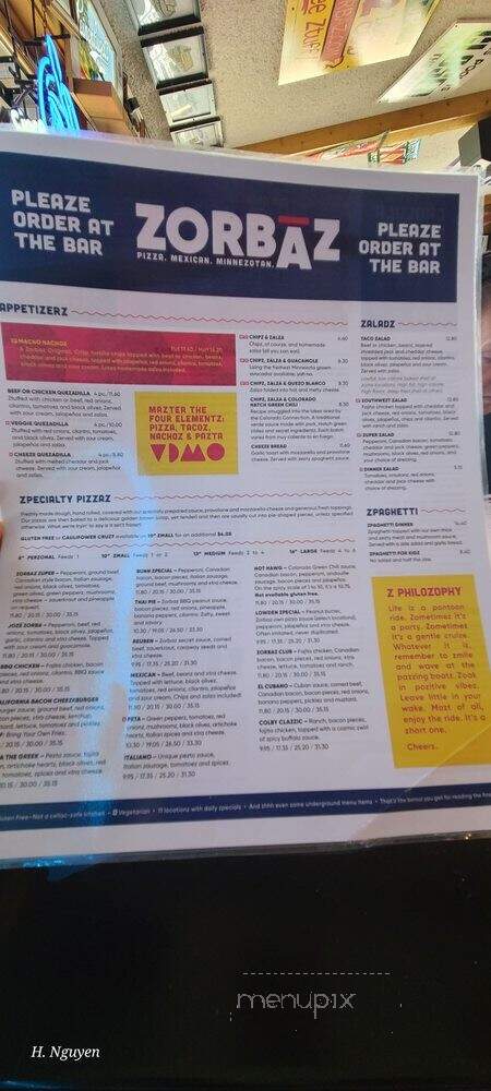 Pier 65 - Mcgregor, MN menu_pic