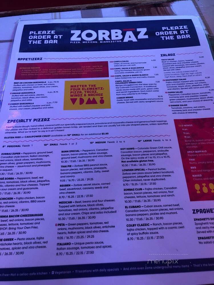 Zorbaz Pizza & Mexican - Detroit Lakes, MN