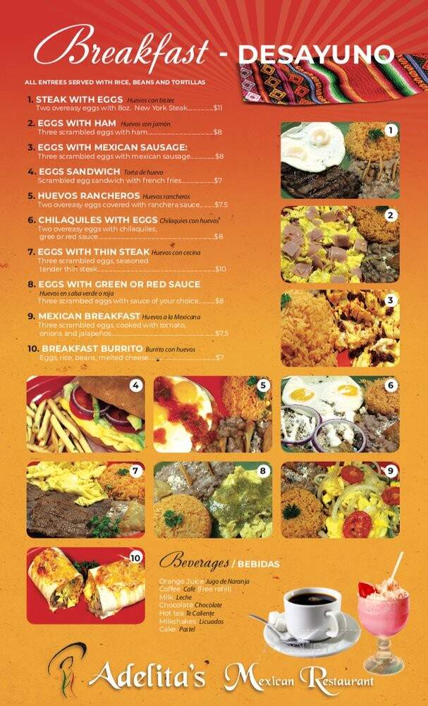 Adelitas Mexican Restaurant - Minneapolis, MN menu_pic