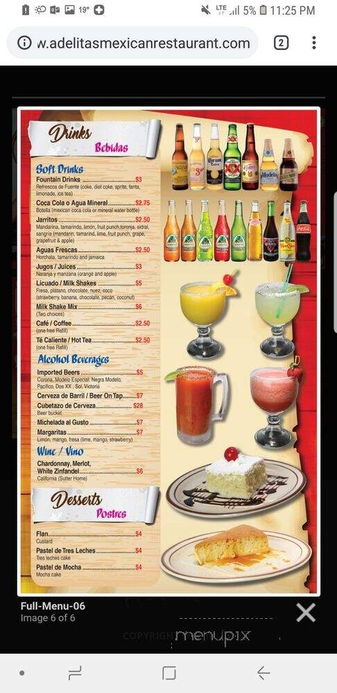 Adelitas Mexican Restaurant - Minneapolis, MN menu_pic