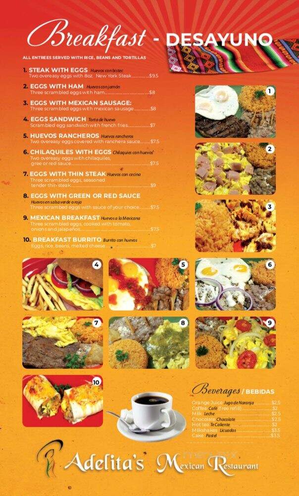Adelitas Mexican Restaurant - Minneapolis, MN menu_pic