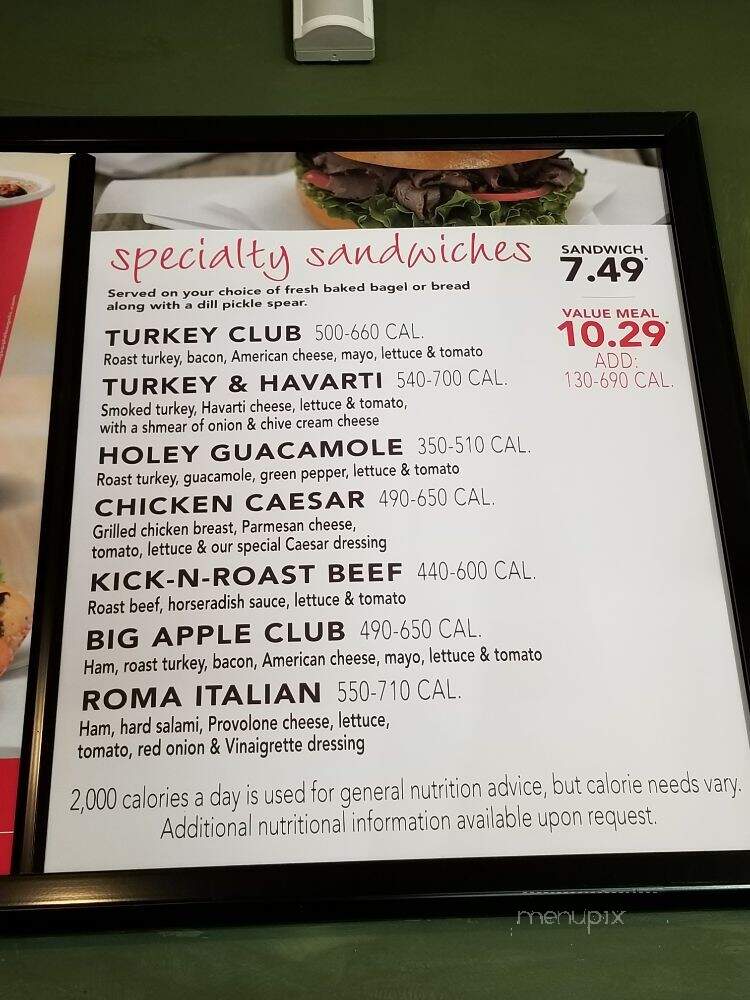 Big Apple Bagels - Forest Lake, MN menu_pic
