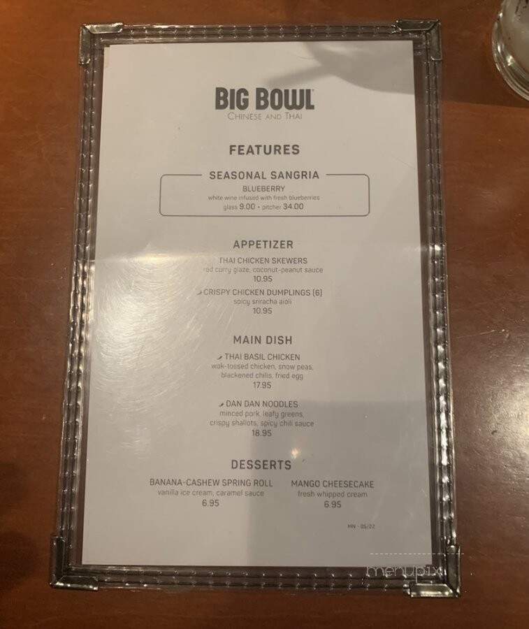 Big Bowl - Edina, MN menu_pic