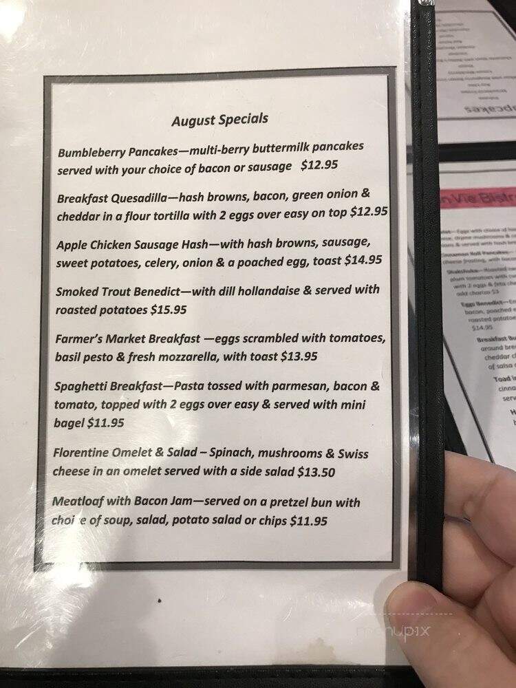 Bon Vie - Saint Paul, MN menu_pic