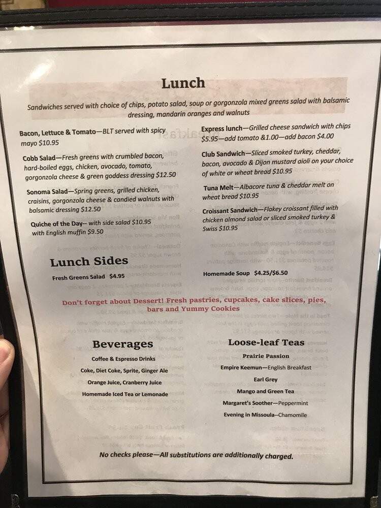 Bon Vie - Saint Paul, MN menu_pic