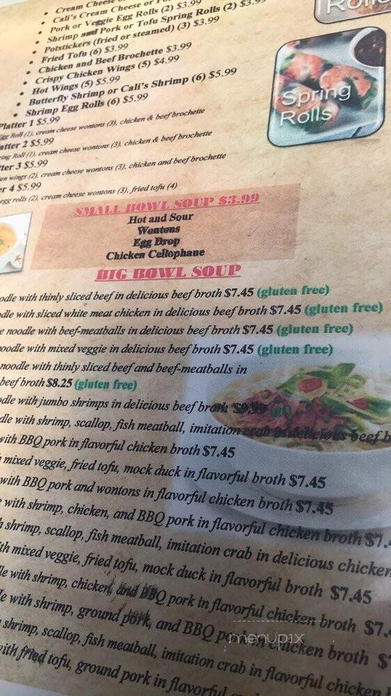 Cali's - Minneapolis, MN menu_pic