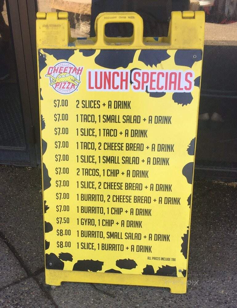 Cheetah Pizza - Edina, MN menu_pic
