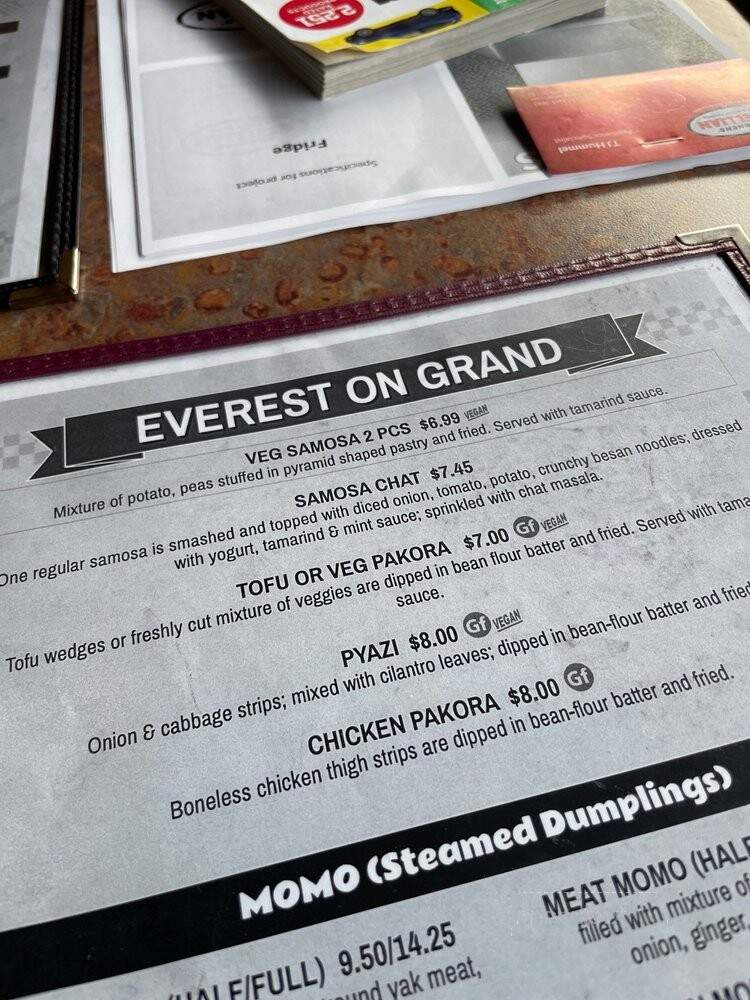 Everest On Grand - Saint Paul, MN menu_pic