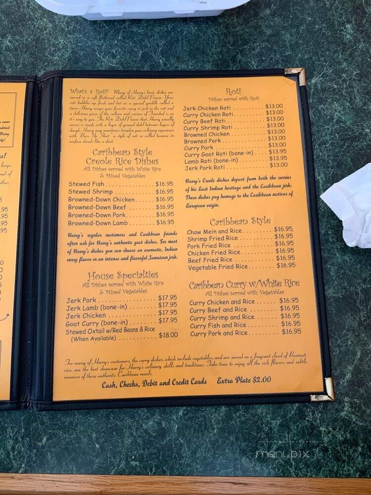 Harry Singh's Caribbean Restaurant - Minneapolis, MN menu_pic