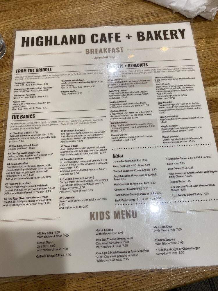 Highland Cafe & Bakery - Saint Paul, MN