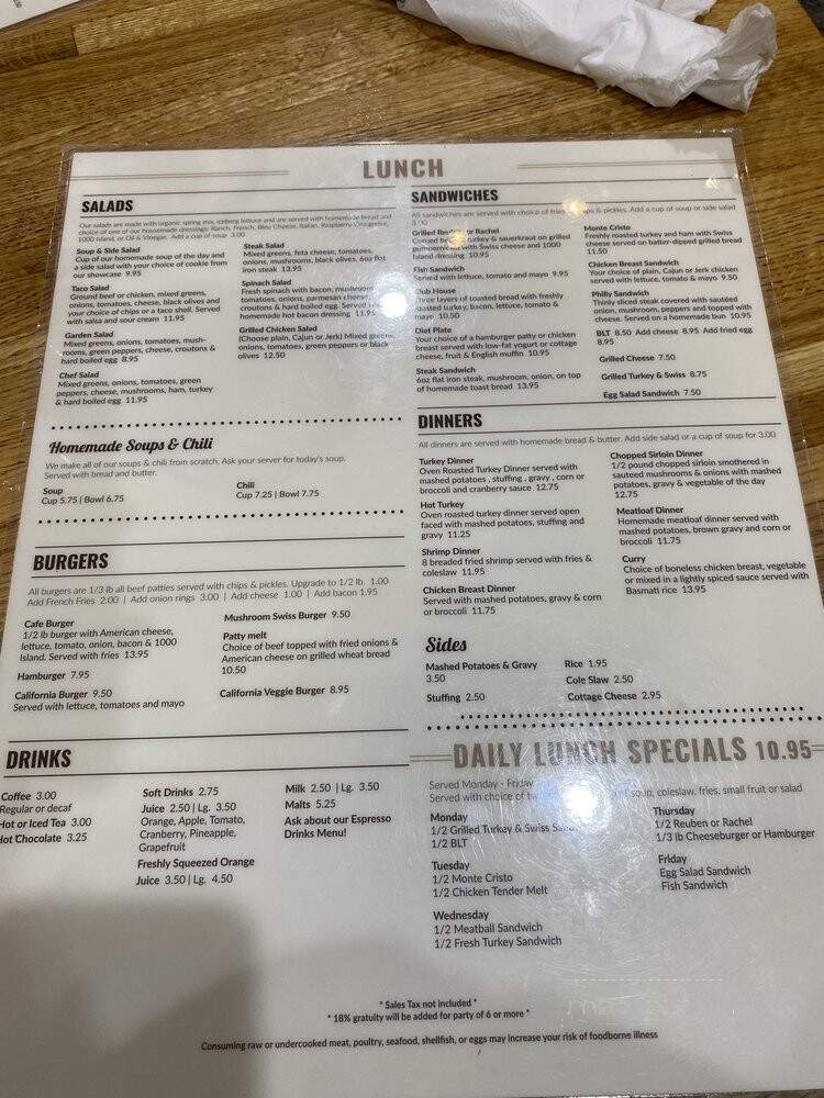 Highland Cafe & Bakery - Saint Paul, MN menu_pic
