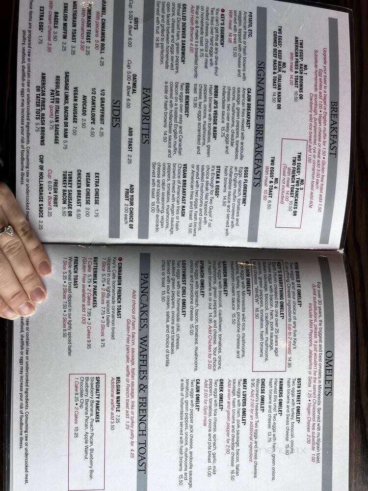 Keys Cafe & Bakery - Saint Paul, MN menu_pic