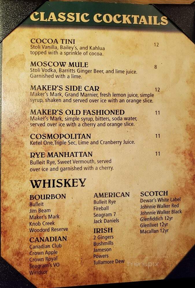 Lyon's On 6th - Minneapolis, MN menu_pic