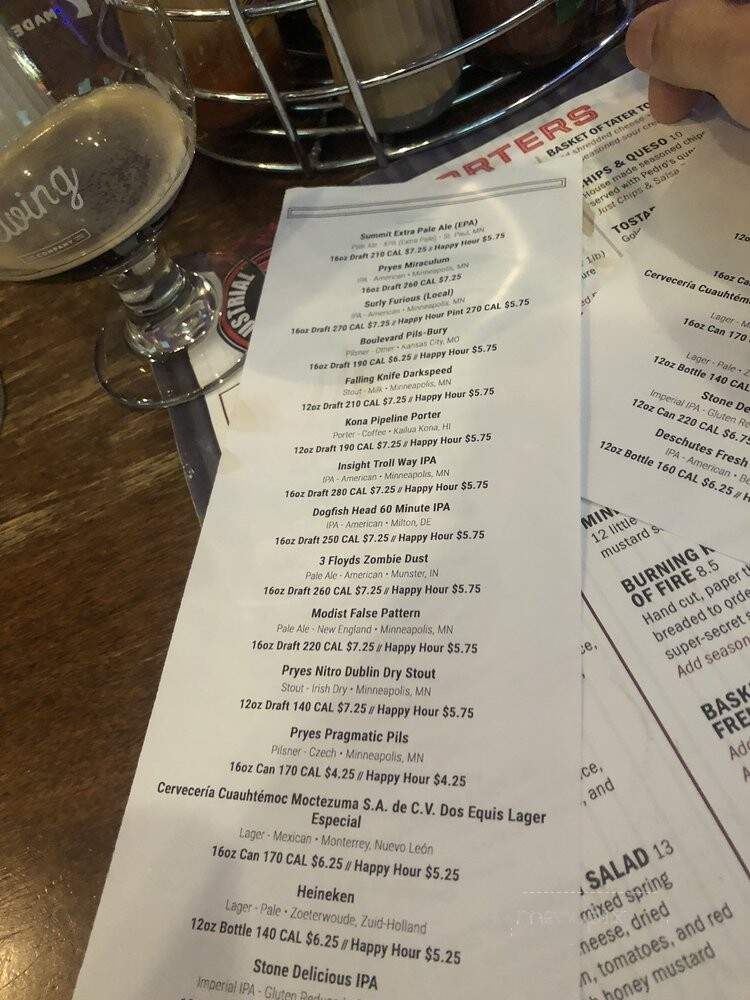 Mac's Industrial Sports Bar - Minneapolis, MN menu_pic