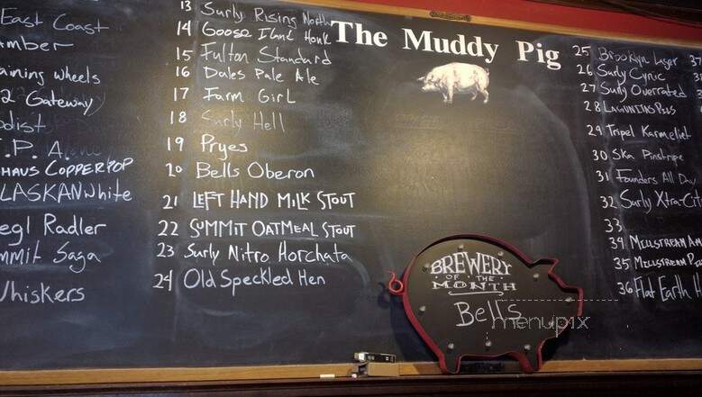 Muddy Pig - Saint Paul, MN menu_pic