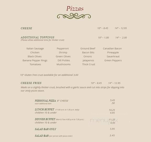 Old World Pizza - Inver Grove Heights, MN menu_pic