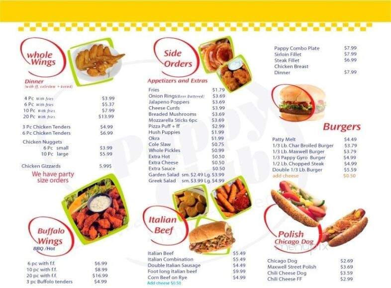 Pappy's Chicago Style Eatery - Saint Paul, MN menu_pic