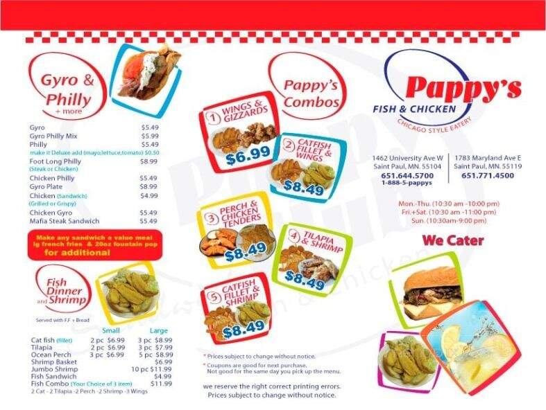 Pappy's Chicago Style Eatery - Saint Paul, MN menu_pic