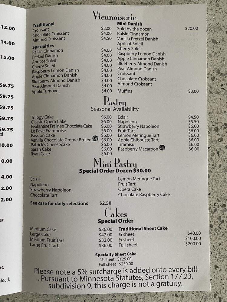 Patrick's Bakery & Cafe - Minneapolis, MN menu_pic