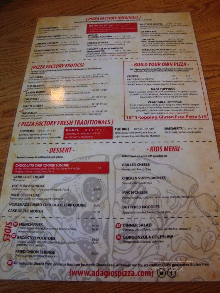 Pizza Factory - New Brighton, MN menu_pic