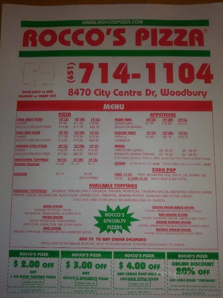 Rocco's Pizza - Woodbury, MN