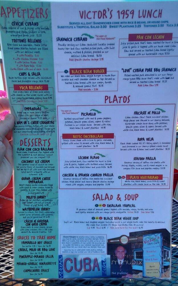 Victor's 1959 Cafe - Minneapolis, MN menu_pic
