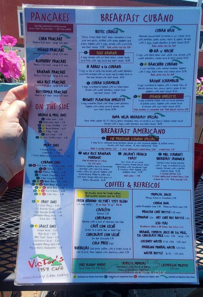 Victor's 1959 Cafe - Minneapolis, MN menu_pic