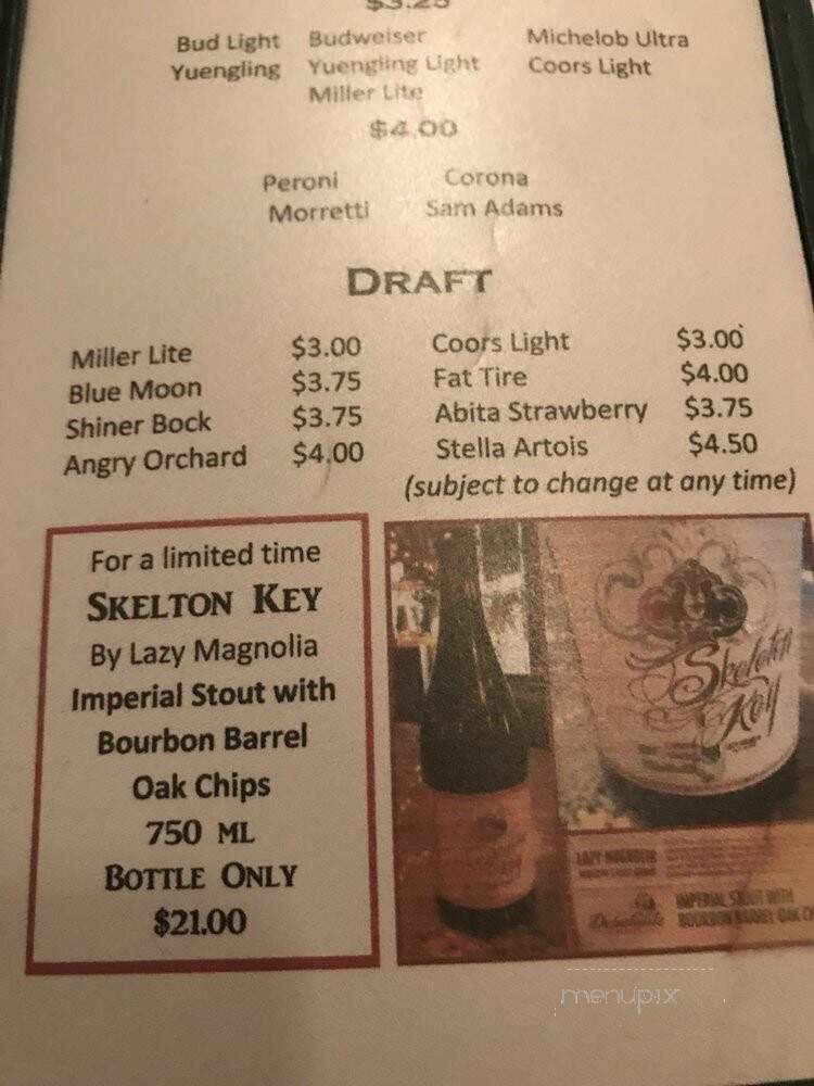 Cerami's Trattoria Caffe - Flowood, MS menu_pic