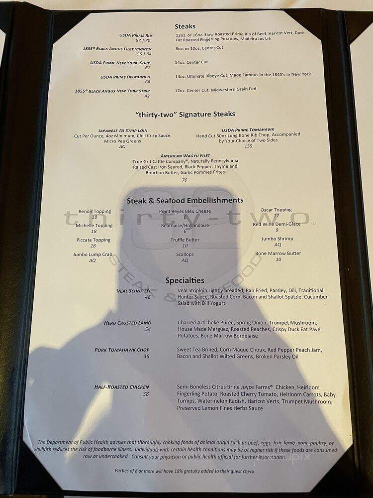 Thirty-Two - Biloxi, MS menu_pic
