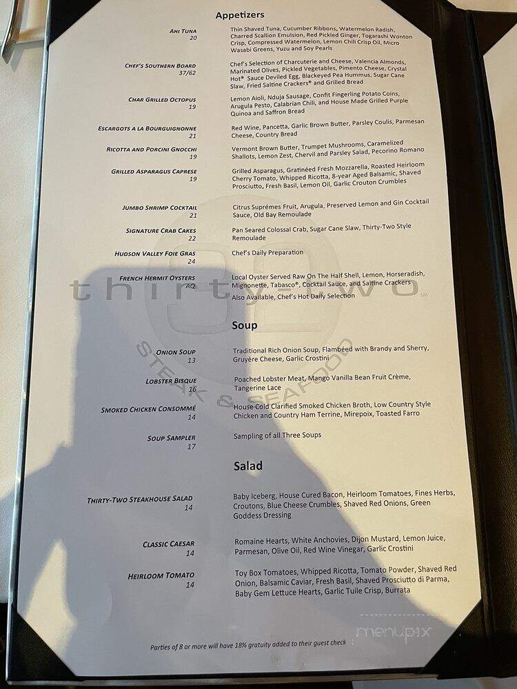 Thirty-Two - Biloxi, MS menu_pic