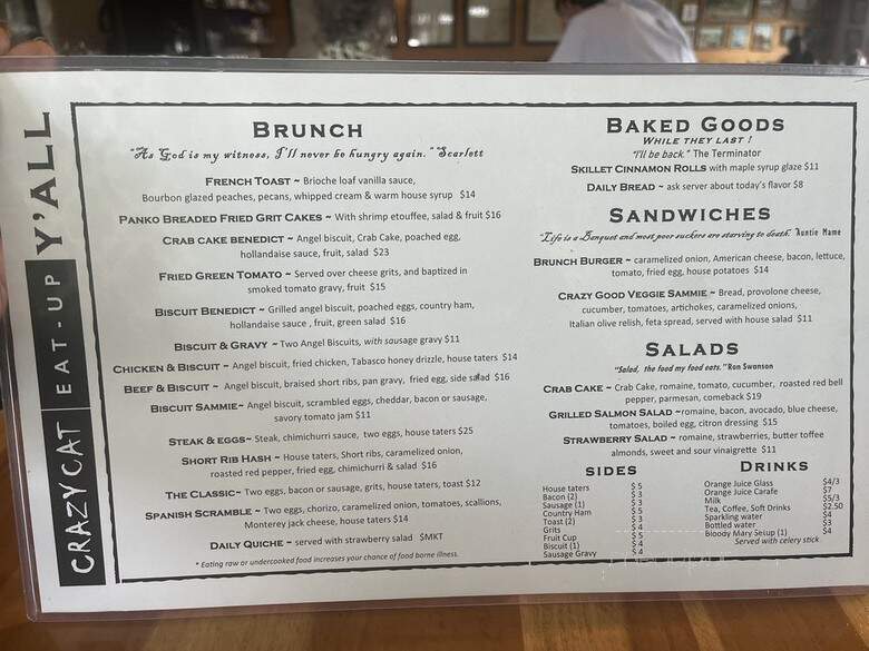 Crazy Cat Bakers - Jackson, MS menu_pic
