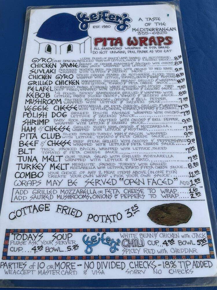 Keifer's - Jackson, MS menu_pic