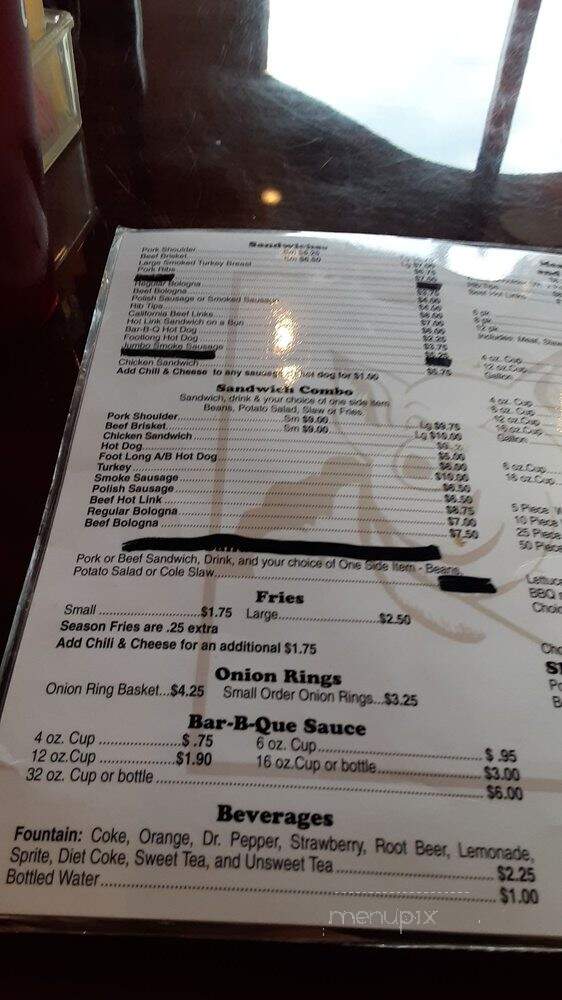 Interstate Bar B Que - Southaven, MS menu_pic