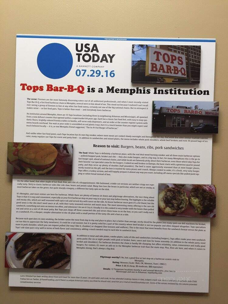 Tops Bar-B-Q - Olive Branch, MS menu_pic