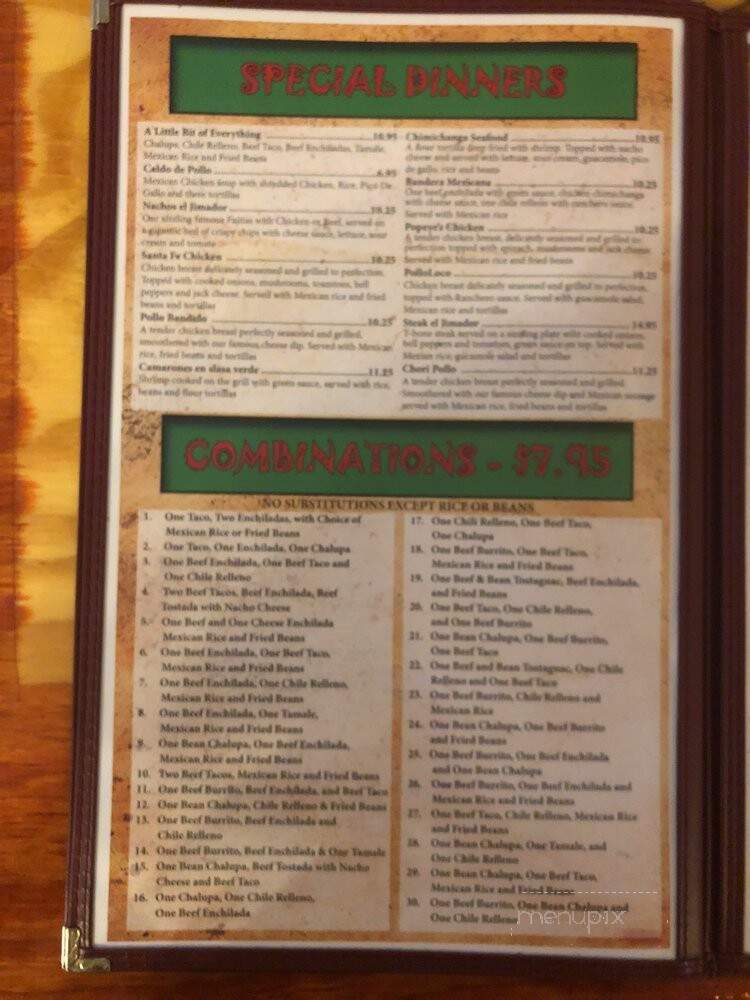 El Jimador Mexican Restaurant III - Fort Leonard Wood, MO menu_pic