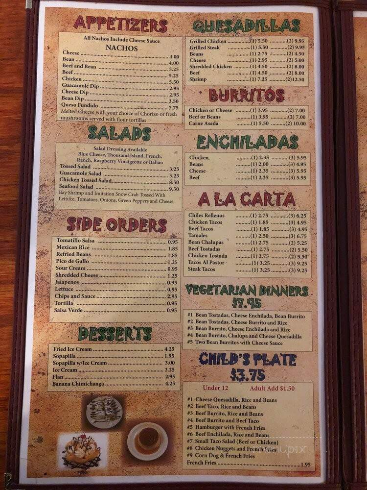 El Jimador Mexican Restaurant III - Fort Leonard Wood, MO menu_pic