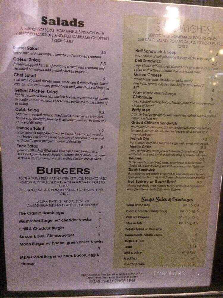 M & M Diner & Lounge - Warsaw, MO menu_pic