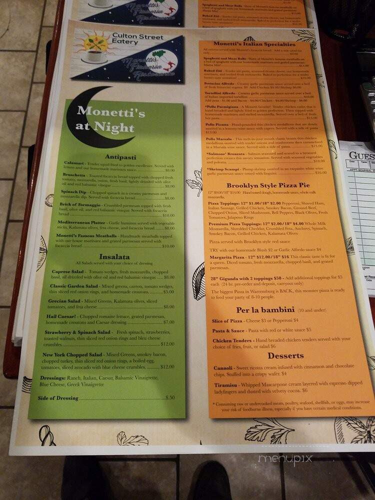 Monetti's Pizzeria Ristorante - Warrensburg, MO menu_pic